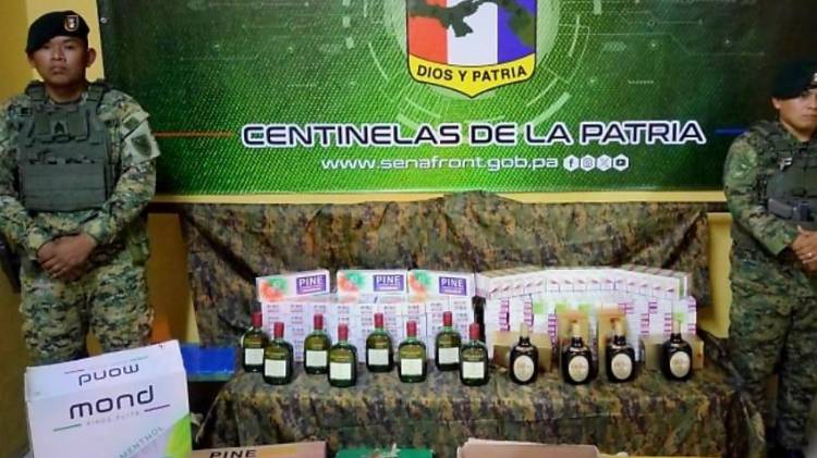 Parte de los productos confiscados a los contrabandistas en Chepo