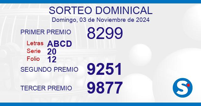 Lotería del 3 de noviembre de 2024