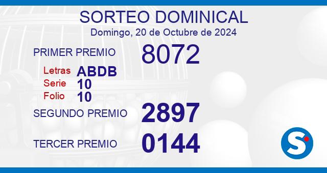 Lotería del 20 de octubre de 2024