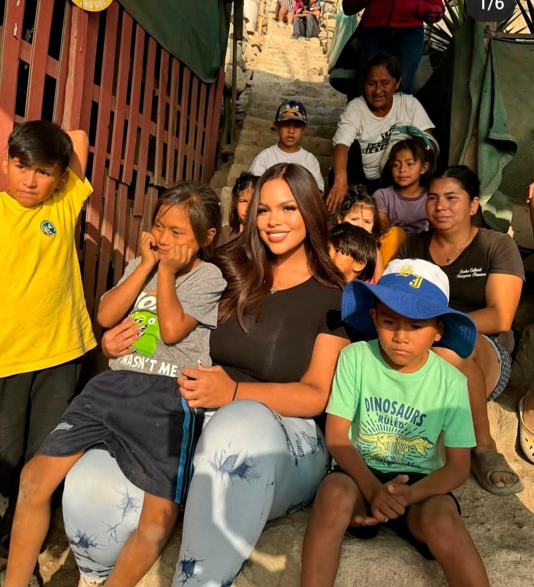 Gracie Bon impactada con pobreza en Perú